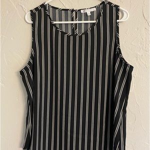 Blue and white tank top